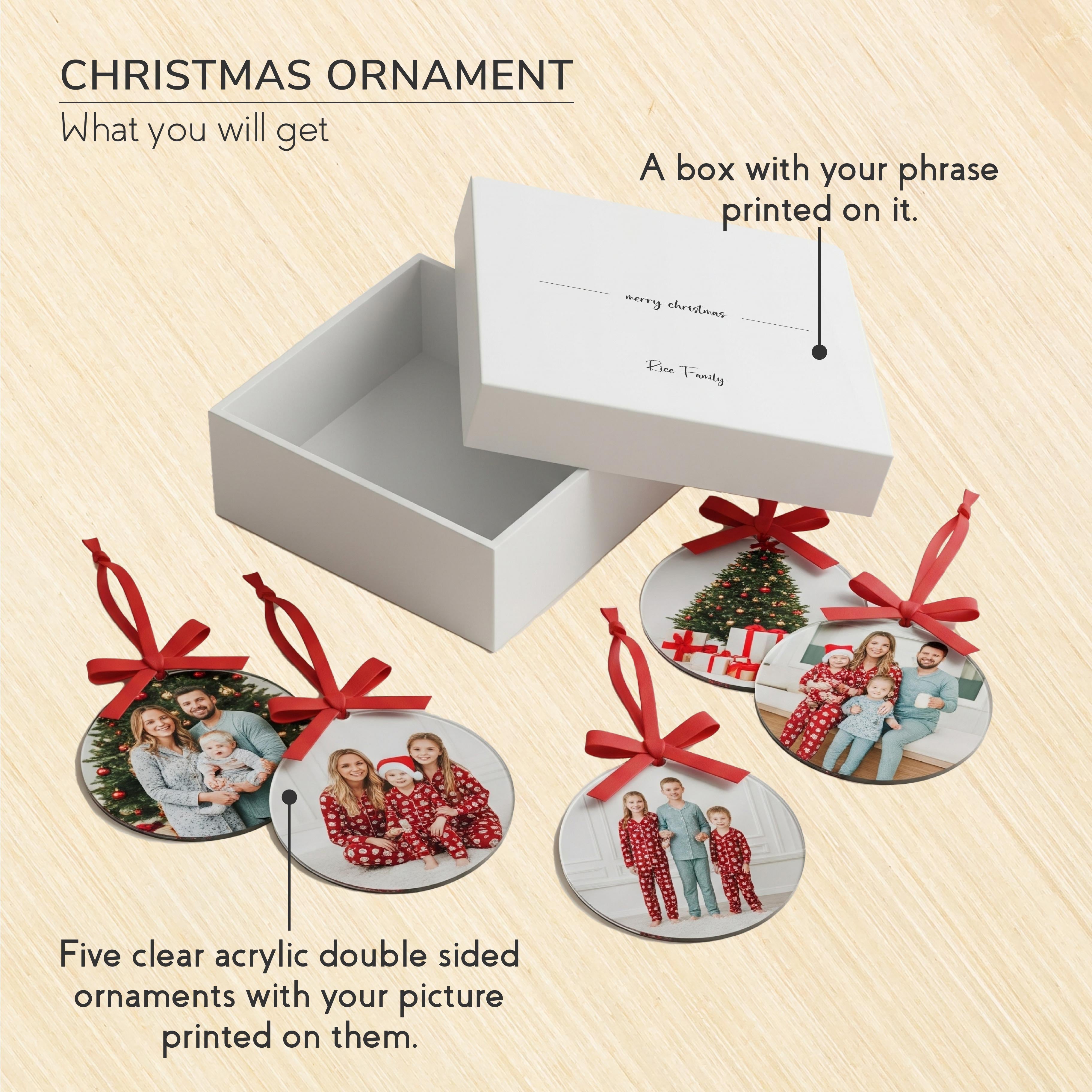 Your own christmas ornament (Set of 5)